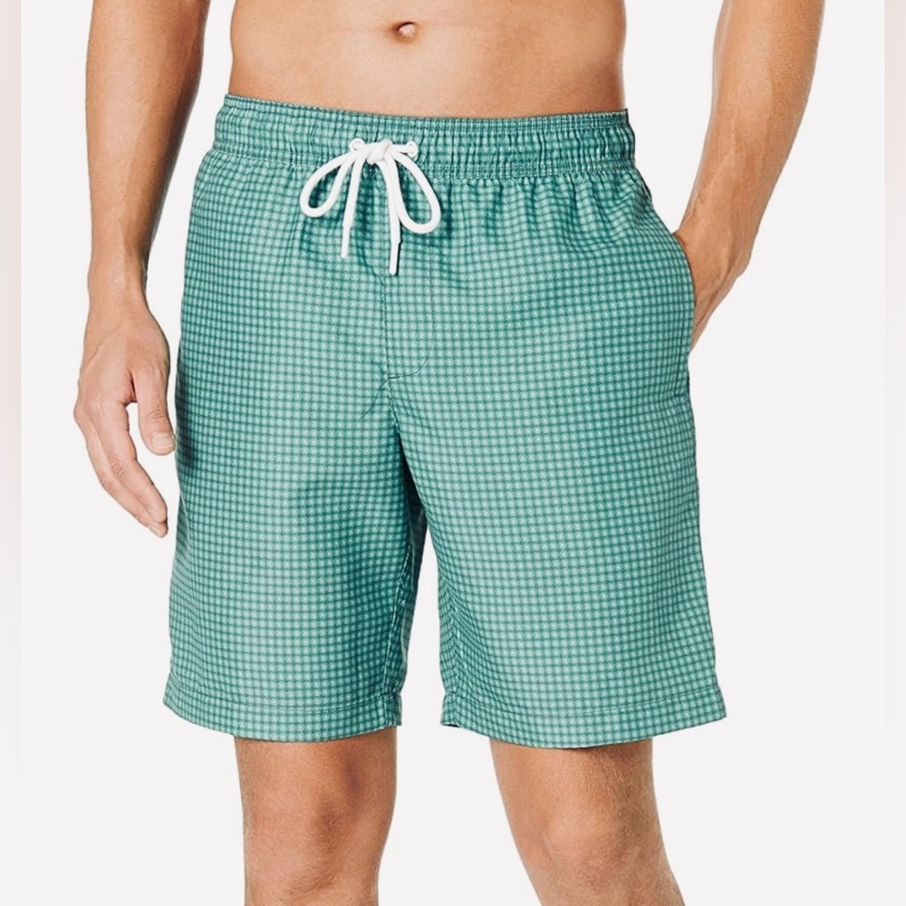 NWT Swim Trunks, Green, 9” Length, Quick Dry Fabric, Size Med